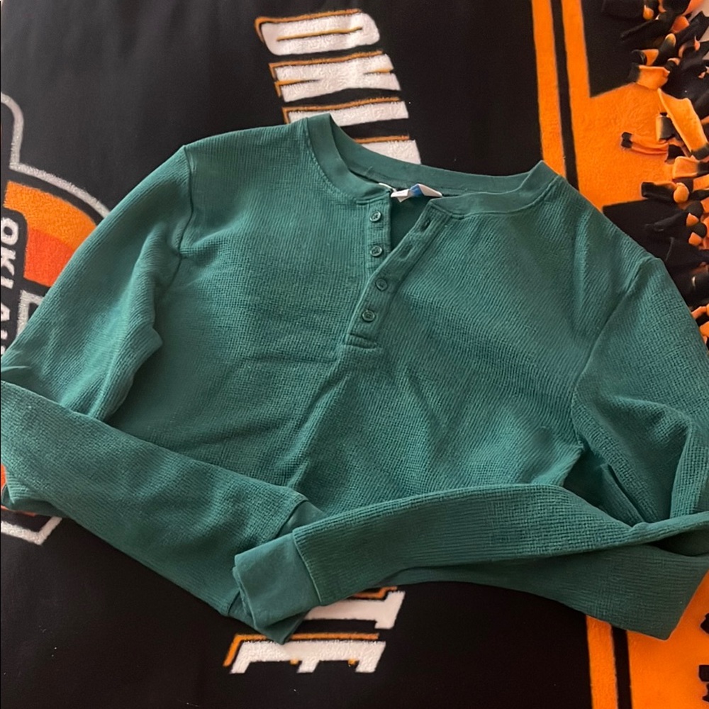 Men’s waffle knit henley